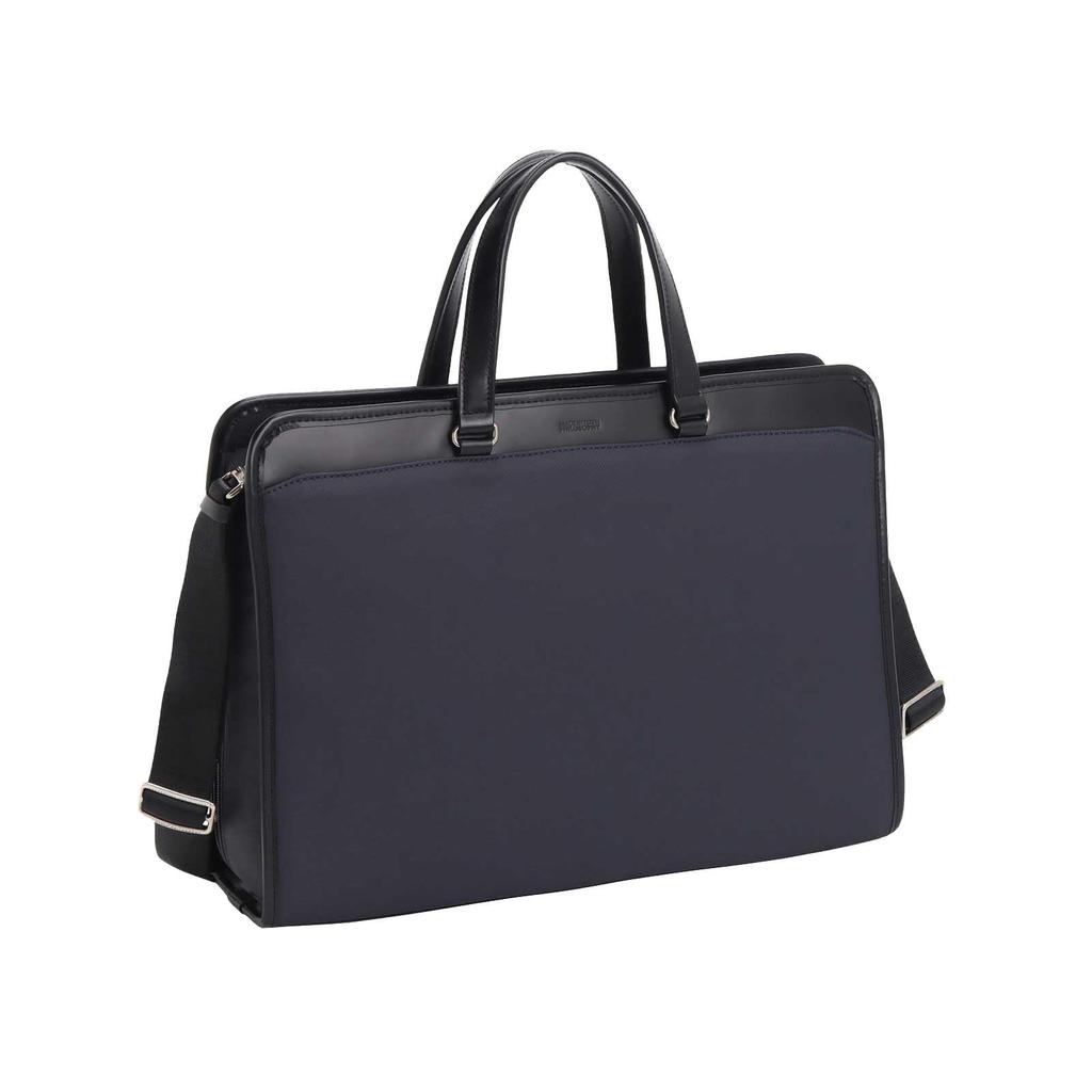 Mackintosh Philosophy Men's "Balminic" Briefcase, B4 File Compatible, 14.0-inch Capacity, Freestanding, with Shoulder Strap, No. 17656