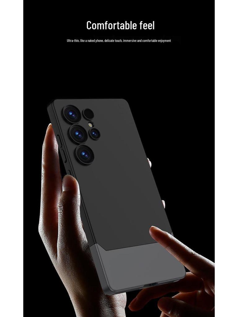 Samsung S25 Ultra Rivet Patchwork Matte Phone Case - Skin Feel, Trendy 2-in-1 Design