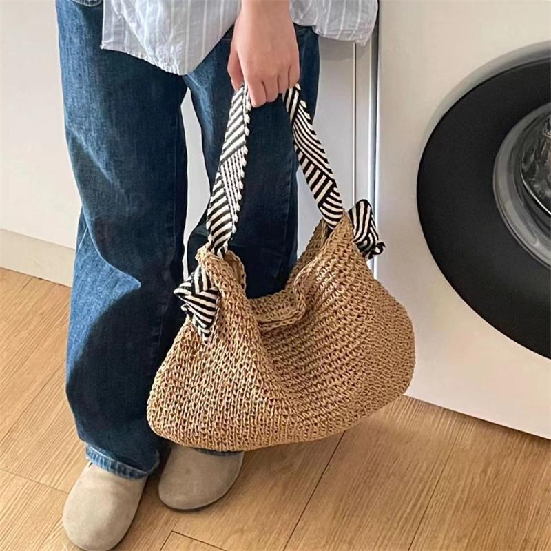 Ladies Fashi Summer Straw Crossbody Bag Women Beach Holiday Shopping Woven Shoulder Handbag Messenger Purses For Women Bags