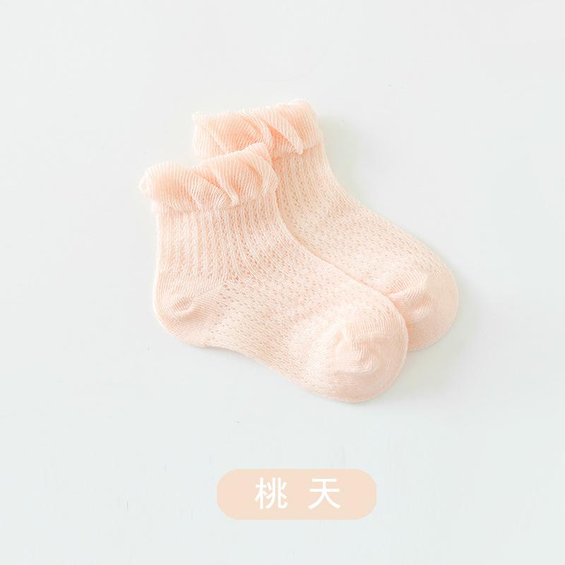 1pair Thin Summer Infant Baby Girls Mesh Socks Newborn Girls White Soft Mid Tube Socks Cool Thin Toddler Kids Girl Socks Clothes