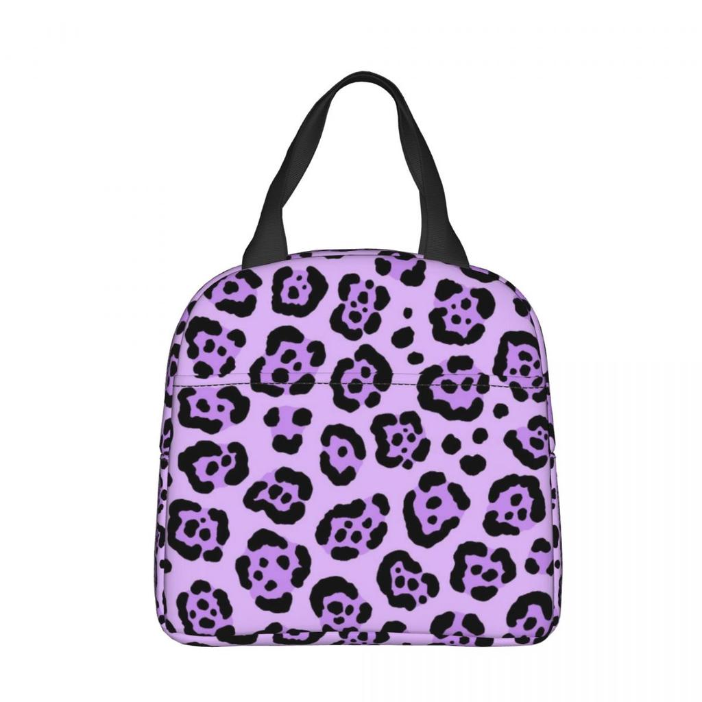 Rosa Leopard Tierprint Isoliert Lunchtasche Kühltasche Wiederverwendbar Großer Tragetasche Brotdose Aufbewahrungstaschen für Lebensmittel Büro Reise