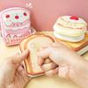 Paper Memo Pad Cartoon Toast Mini Notepad Convenient Squeeze Toy Notebook  Work Supplies