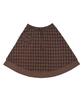 Mihebeu Check Pocket Midi Skirt Burgundy Brown