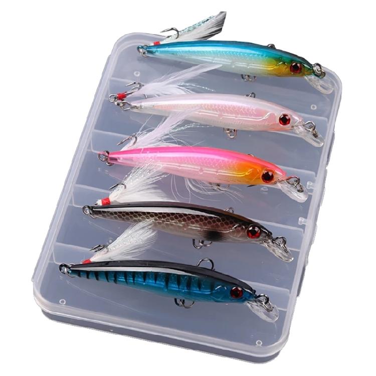 5Pcs Floating Hard Baits Saltwater Fishing Lures Wobbler Trout Walleye Lures Crankbaits Swimbait
