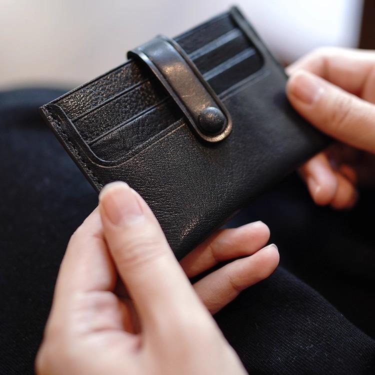 Heren Dames PU Leer RFID Kaarthouder Portemonnee Slank Minimalistisch Creditcard Case Kleine Portemonnee Drukknop Sluiting Zak Portemonnee Organizer