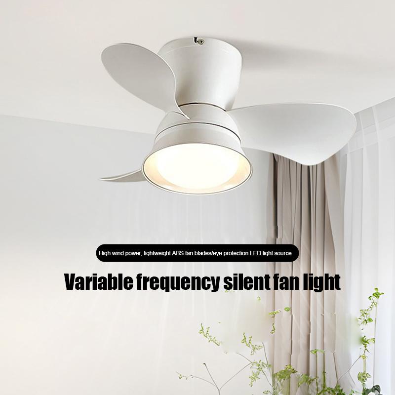 Ceiling Fans With LED Lamp Silent Fans High Wind 3 Speed Light Modern Retro Design for Bedroom Living Room Decor Home Lamp