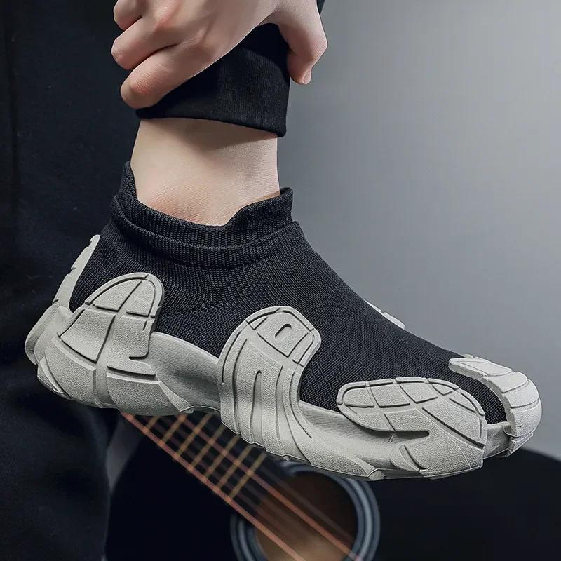 Fashion High-top Man Casual Sneaker Knit Khaki Stylish Original Deals Fashion All Brands Summer Sale Gym Light On Sports Shoes for Men