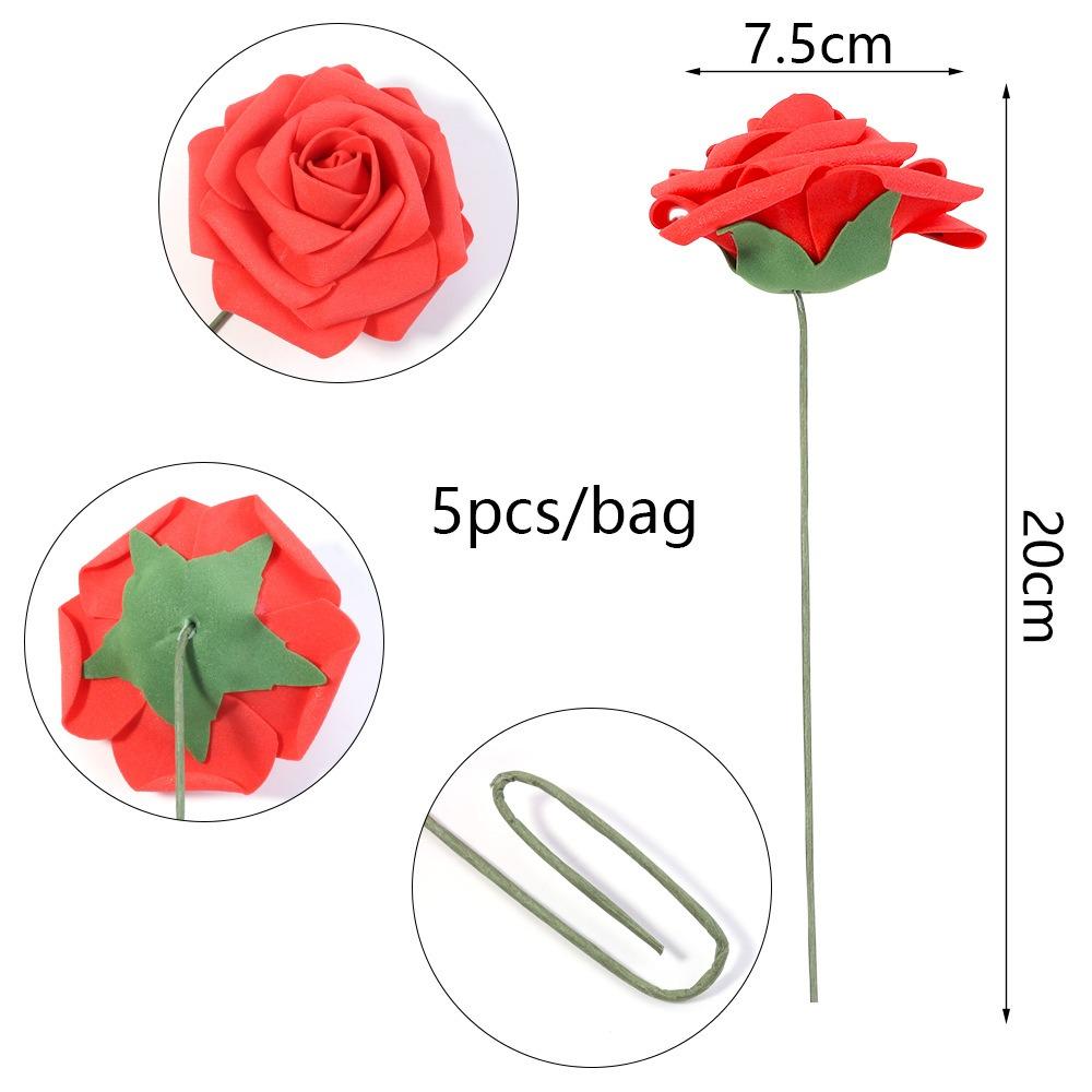 25Pcs Artificial Flowers Roses Fake Flowers For Home Decor DIY Wedding Bride Decoration Bouquet Party Supplies Garland Accessory