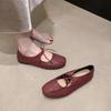 Fashion SUOJIALUN 2025 Autumn New Brand Women Flat Shoes Fashion Round Toe Lace Up Mary Jane Shoes Soft Flat Heel Ladies Boat Shoes