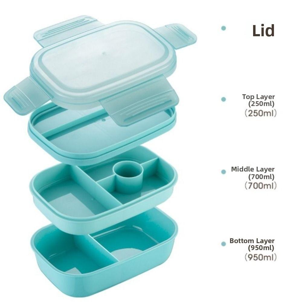 Leak-Proof Lunch Container Heat Resistant Food Storage Box Microwavable Student Lunchbox  Snack