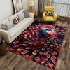 Colorful Peacock Pattern Carpet with Vibrant Tail Feathers for Home Decor Suitable for Use As an Anti-slip for Living Room Bedroom Sofas