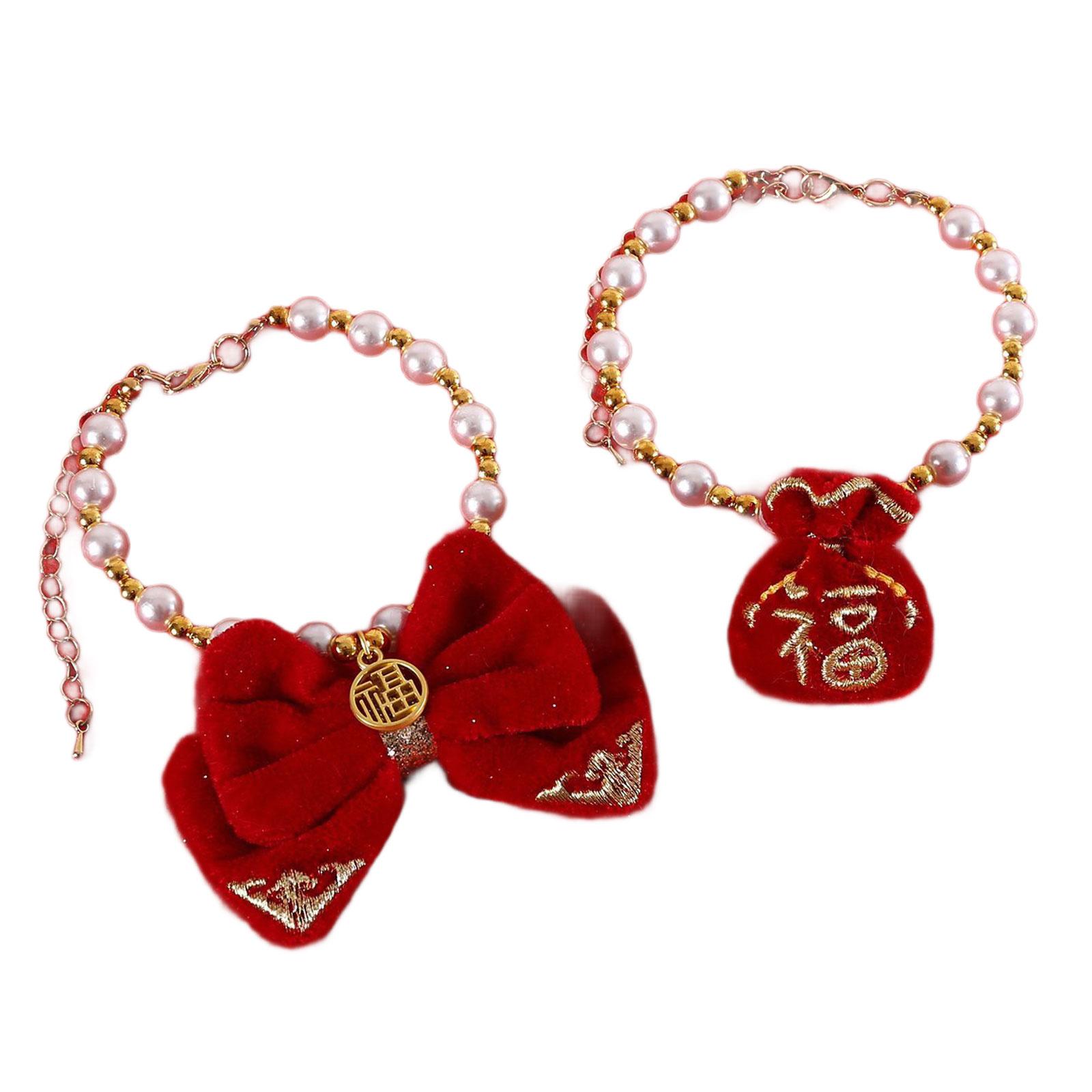 

Ожерелье из жемчуга для щенков для свадьбы, ошейник для кошек, ожерелье с жемчужной цепочкой и бантом, праздничный ошейник, ожерелье, реквизит для фото питомцев