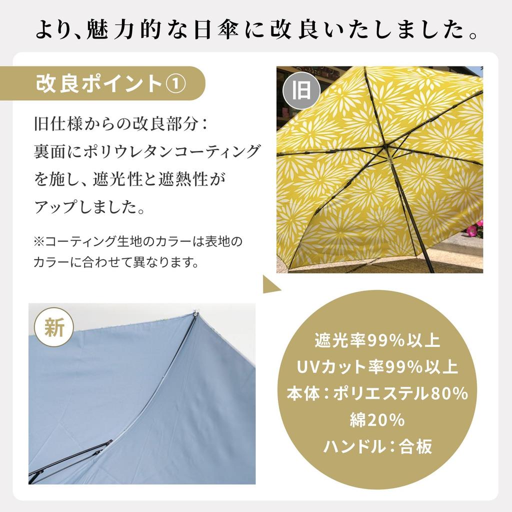 Kamawanu Folding Rain Sun and Rain Folding Parasol Rain Sun Protection Respect for the Aged Birthday Parasol, Umbrella, (Slim - Hydrangea) /
