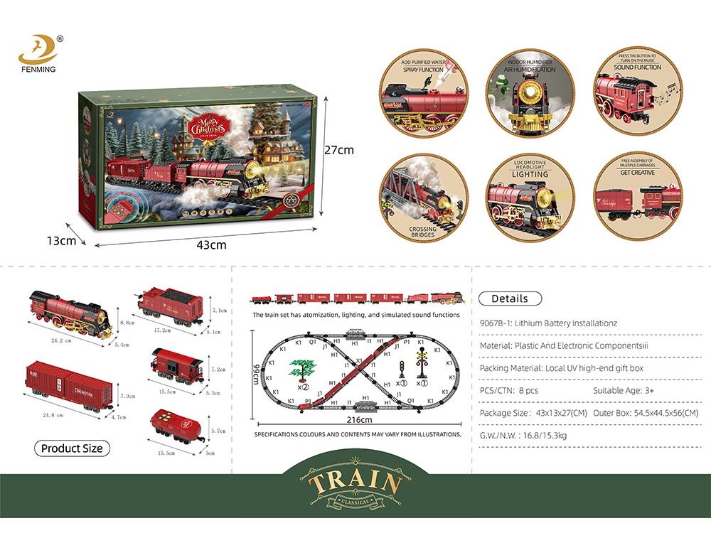 Retro Zestaw Torów Kolei Parowej - Elektryczna Zabawka dla Dzieci