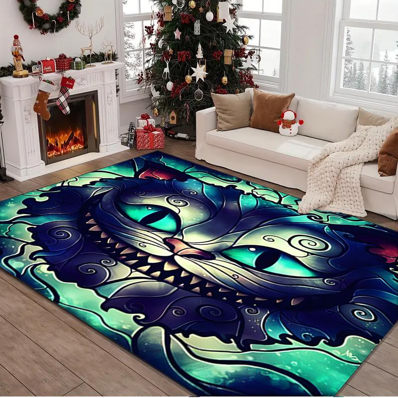 1PC rug Che-shire Cat Smile Carpet, Chair Rug,Area Rug for Office Bedroom living rooms bedroom, Doormat decor Christmas fan gifts