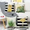 Pillow Summer Plant Pineapple Flamingo Print Car Cushion Bedside Cushion Linen Pillow Cover