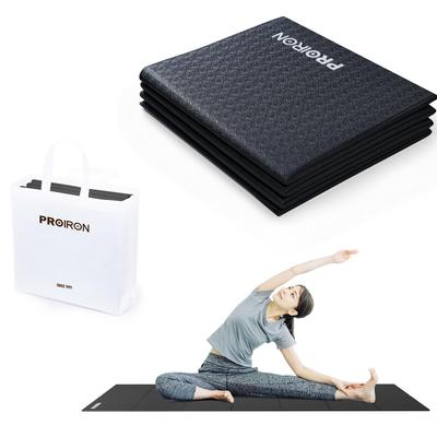 PROIRON Folding Yoga Mat, Stretching Mat, 183 X 61 Cm, Black