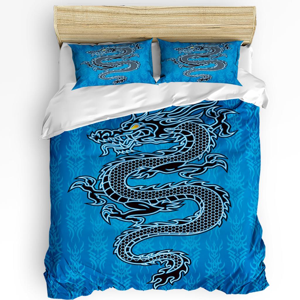 Comforter Crane Plum Tree Pavilion Ink Chinese Style 3Pcs Bedding Set For Double Bed Home Textile