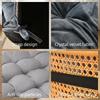 1PC Premium Integrated Velvet Seat Cushion Thickened Anti-slip Breathy Backrest Waist Support Cushion for Dorm Floor Car Office