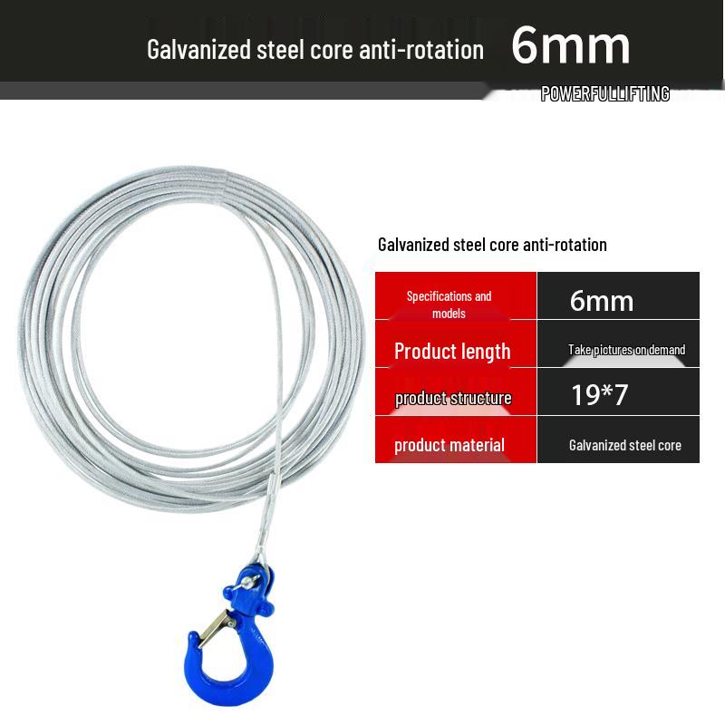 Anti-Rotation Steel Wire Rope with Soft Core for Electric Hoist and Outdoor Crane Use