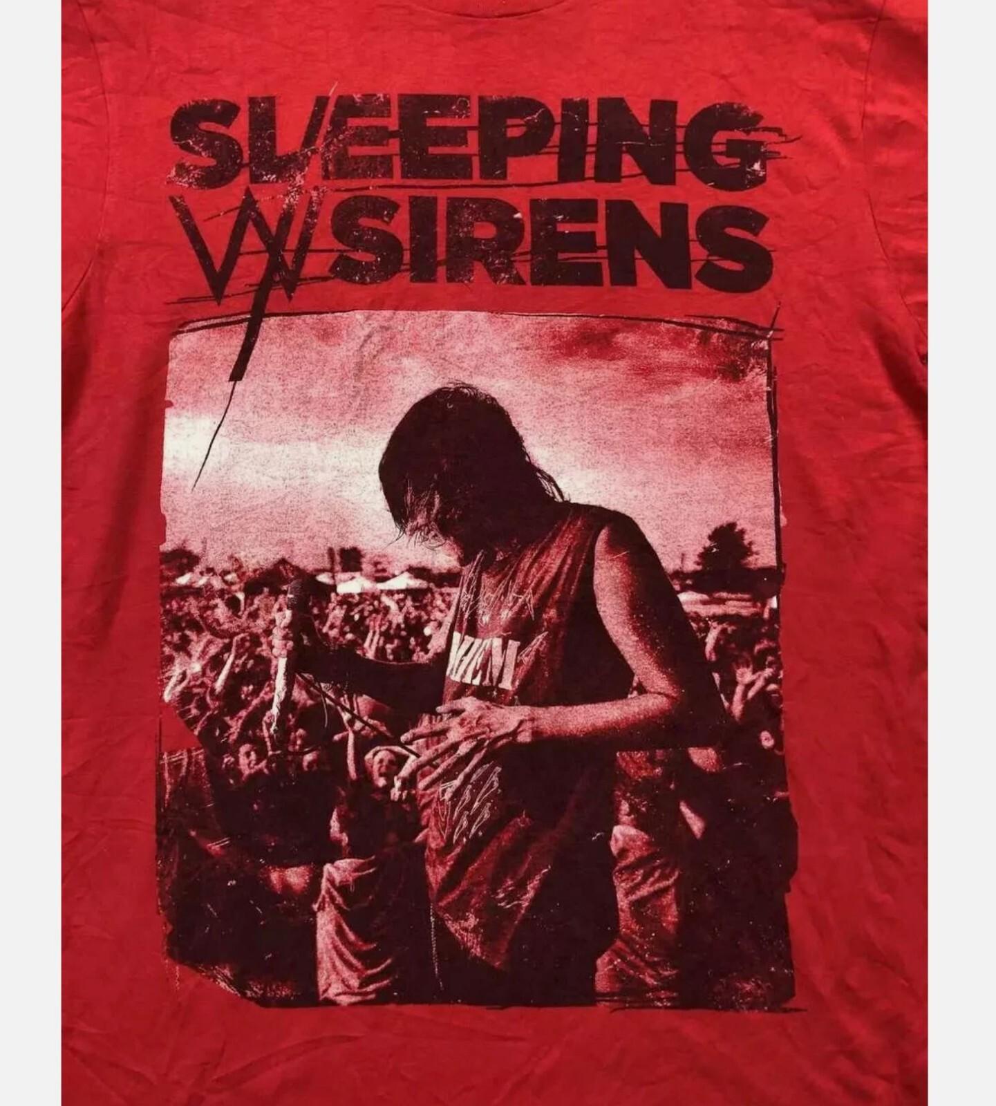 Sleeping With Sirens Music For Lovers Red T-Shirt Cotton L