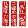 6 Pieces Year Of The Horse Red Money Envelope Cartoon New Year Spring Horse Cash Envelope For Chinese Spring Festival Birthday