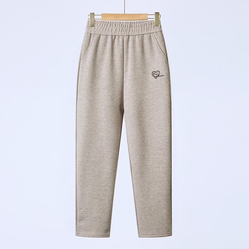 

Fleece-Lined Wool Pants for Elderly Women - Loose, Straight-Leg for Autumn/Winter 7XL for 180-200 lbs