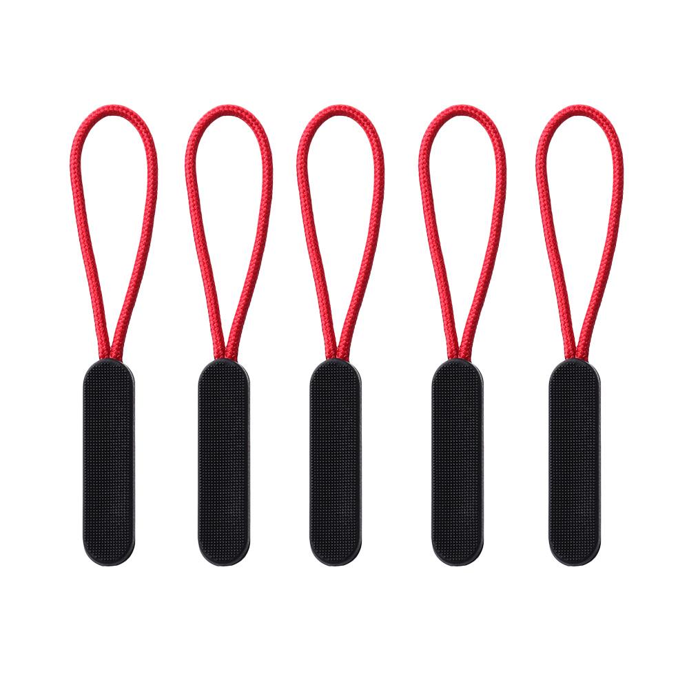 5Pcs Zipper Pull Puller End Fit Rope Tag Fixer Zip Cord Tab Replacement Clip Broken Buckle Bag Suitcase Tent Backpack Accessory