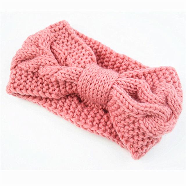 Women's Knit Hairband Knot Crochet Winter Ear Warmer Twist Wool Headbands Turban Headwear Head Wrap Bandage Hair Accessories