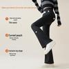 Women's High Waist Tummy Tuck Fleece Flared Yoga Pants for Autumn/Winter