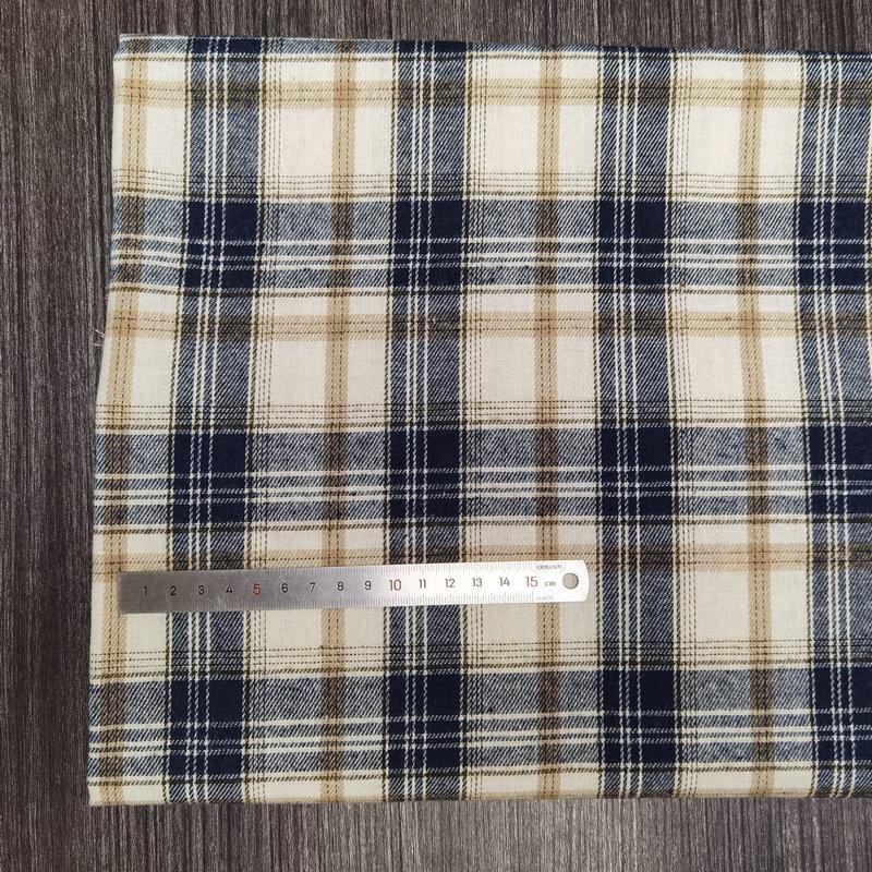 Children's Twill Plaid Flannel Shirt Fabric - Yarn Dyed, Brushed Cotton