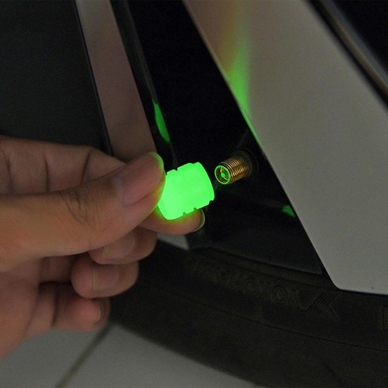 Luminous Caps Fluorescent Red Night Glowing Car Motorcycle Bicycle Wheel Styling Tyre Hub Universal Caps Decoration