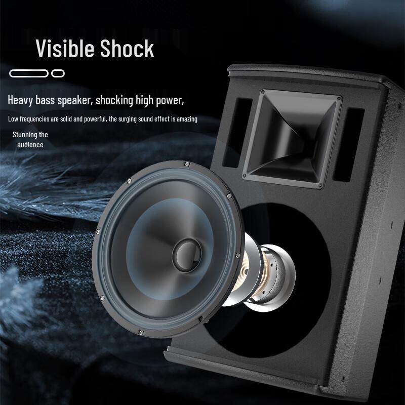 HuiDu MF-12 Professional Full-Range Stage Speaker CN plug (adapter included)