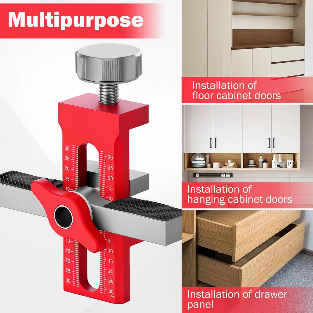 Aluminum Alloy Cabinet Door Jig Precision Measurement Drilling Tool  Easy Adjustment Cabinet Hardware Jig for Cabinet Installati