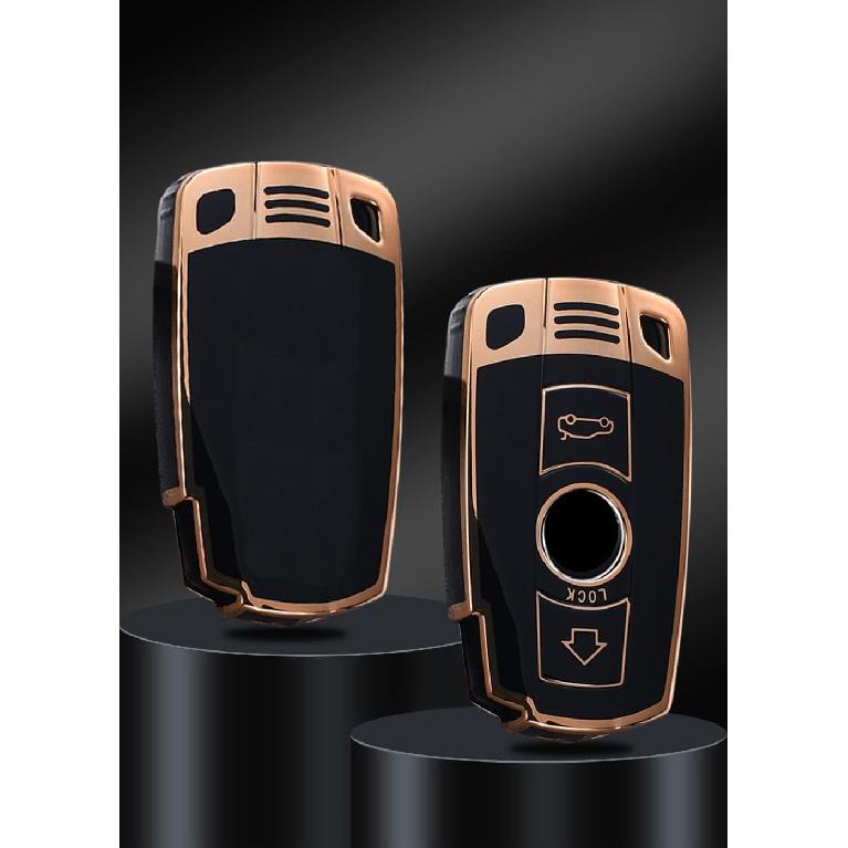 Ontto Key Fob Cover Fit for BMW 3 Series 2005-2012 Key Remote TPU Key Shell Case for 1 3 5 Series E90 E92 E93 X5 X6 Z4 E90