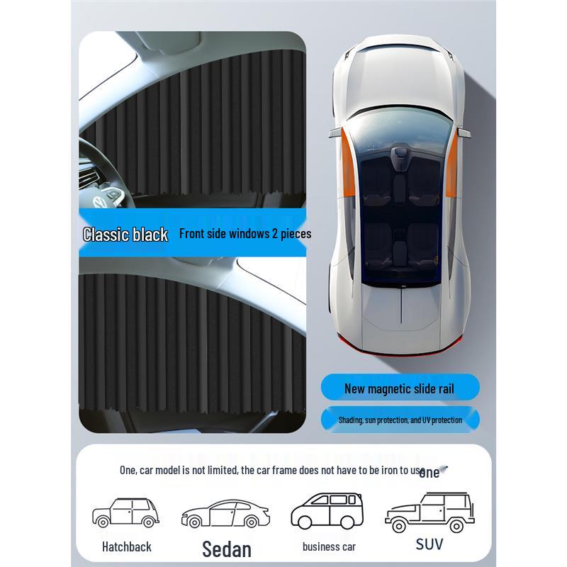 

Магнитные шторки на окна автомобиля для задней солнцезащиты, теплоизоляции и блокировки конфиденциальности