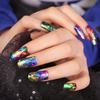 12pcs Laser Rhombus Pattern Nail Transfer Stickers Starry Sky Stickers Nail Foil Nail Art Decoration