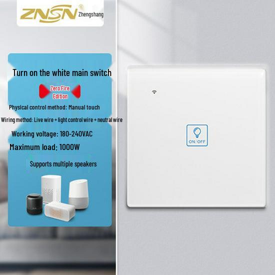 Graffiti Smart WiFi Wall Switch with Alexa & Google Voice Control, US/EU Specs, Touch Panel