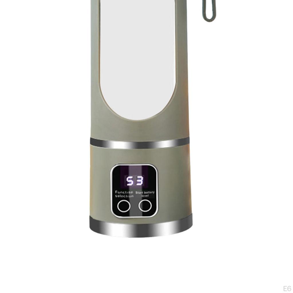 Tragbarer Mixer Elektrischer Entsafter 450ml Wiederaufladbarer Handheld Compact 12 Edelstahl Balde