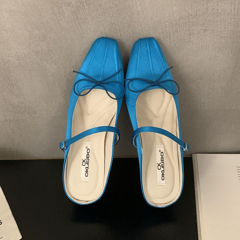 Mode Mode Schleife Damen Ballerinas Mary Janes Schuhe Damen Flache Schuhe Slipper Damen Ballerinas Pantoletten Mules Schuhe