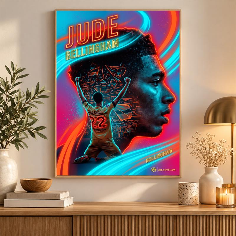 Jude Bellingham Diamond Painting Kit 5D Full Drill DIY Diamond Mosaic Wall Art Home Decor