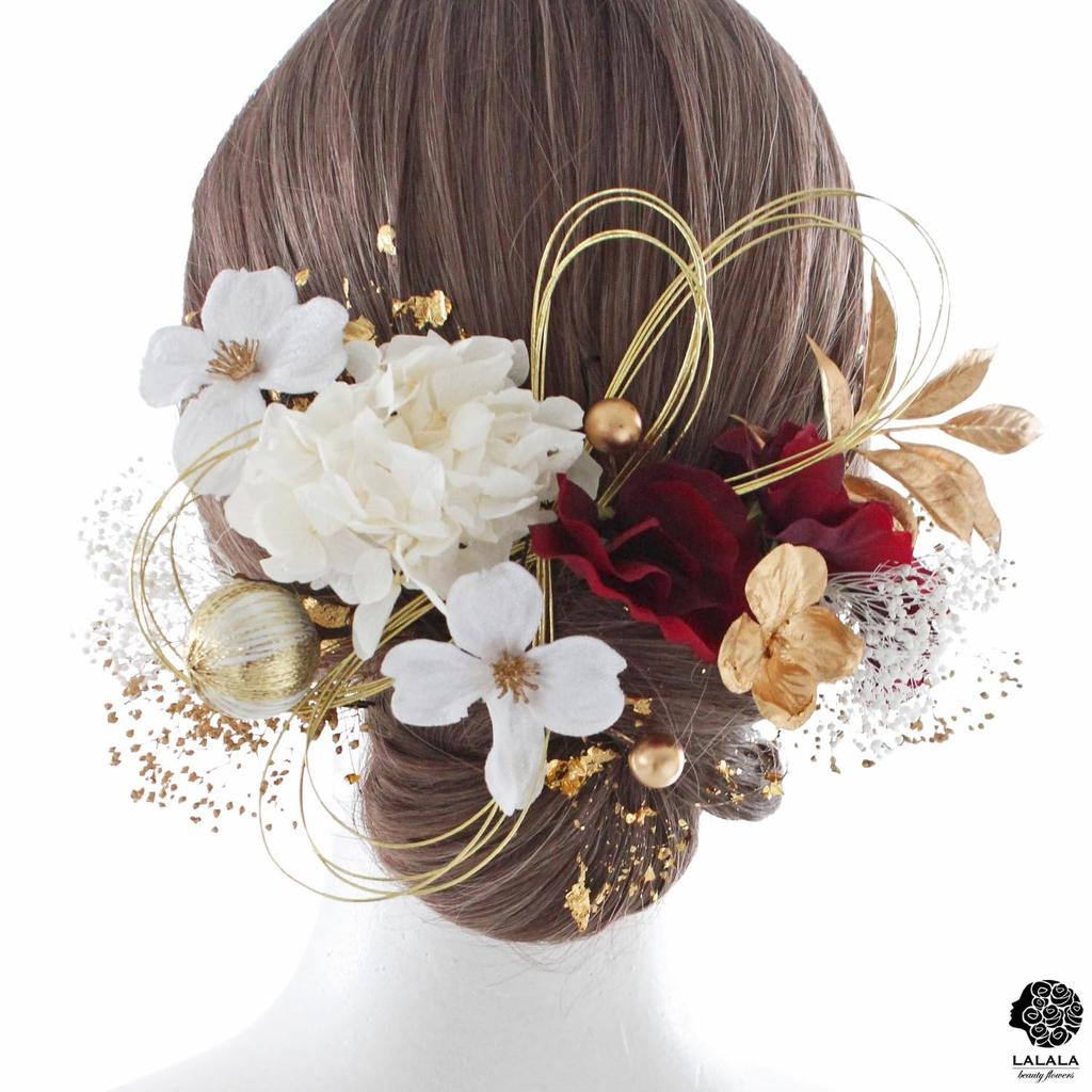 beauty Gorgeous hair ornament perfect for entrance fireworks and 20th birthday gatherings 2901h [LALALA flowers] coming-of-age ceremonies,