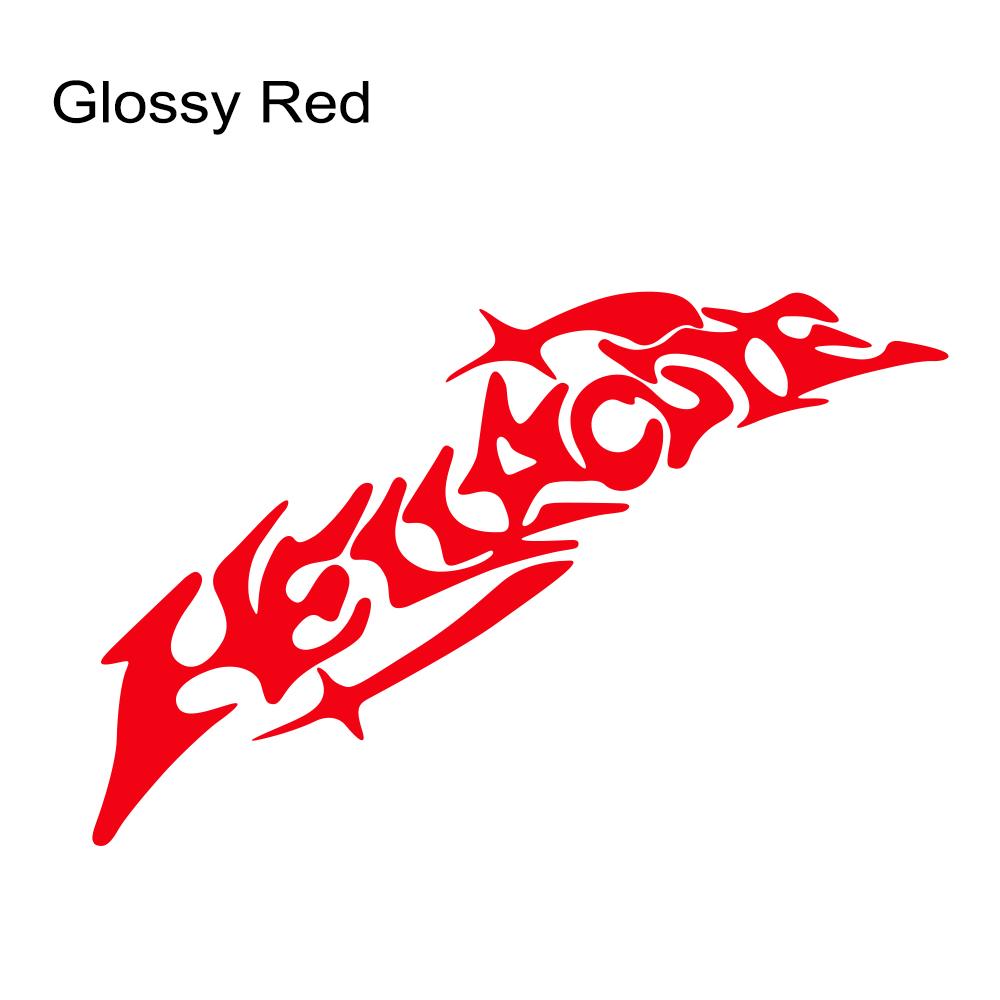 

Car Sticker Creative Hellacute Words Decal Waterproof Sticker Front And Rear Windshield Banner Auto Exterior Decor Accessories Glossy Red