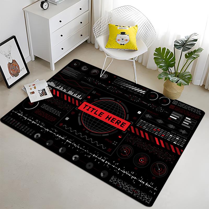 Racing Dashboard Cool Pattern Decorative Square Rug Modern House Living Room Floor Matte Bedroom Carpet Art Poster Mat Fans Gift