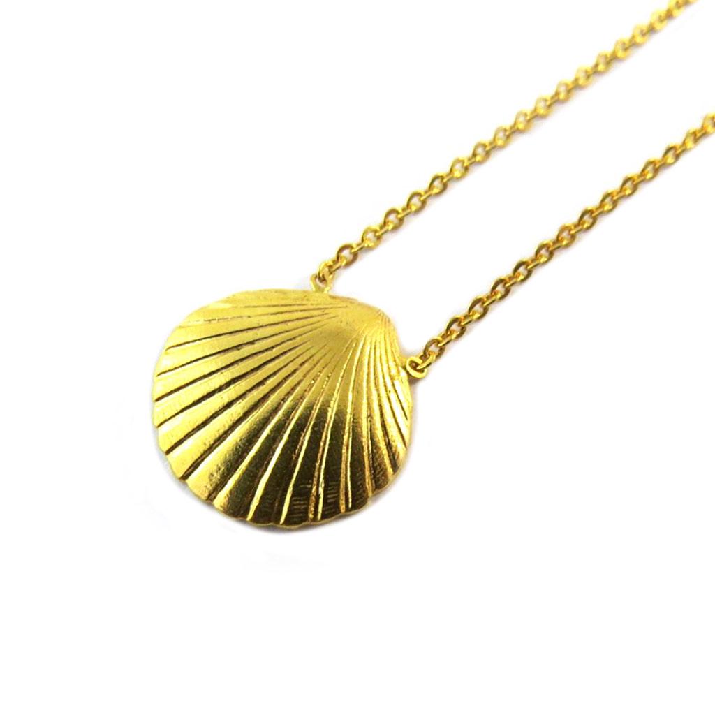 Les Trésors De Lily [P2288] - Gold-plated Artisanal Necklace 'Princess Ottomane' Gold (shell)