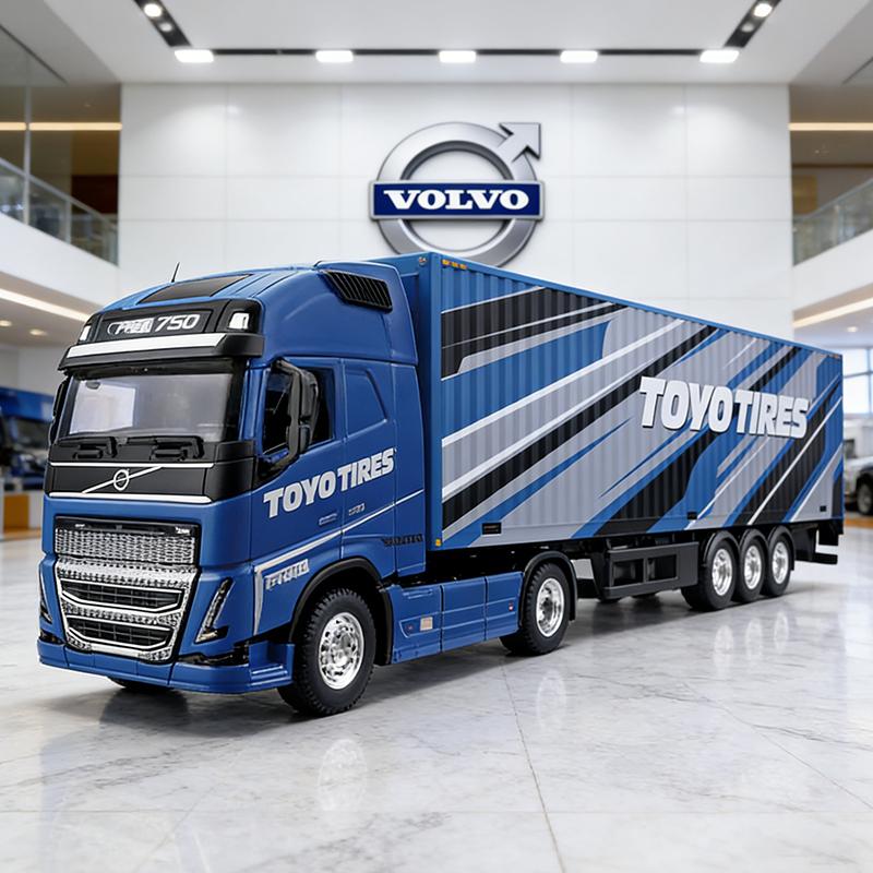 1:43 וולוו FH16 גלובטרוטר 750 XXL נגרר דגם רכב מסגסוגת Diecasts & כלי רכב צעצוע דגם רכב מיניאטורי צעצוע לילדים