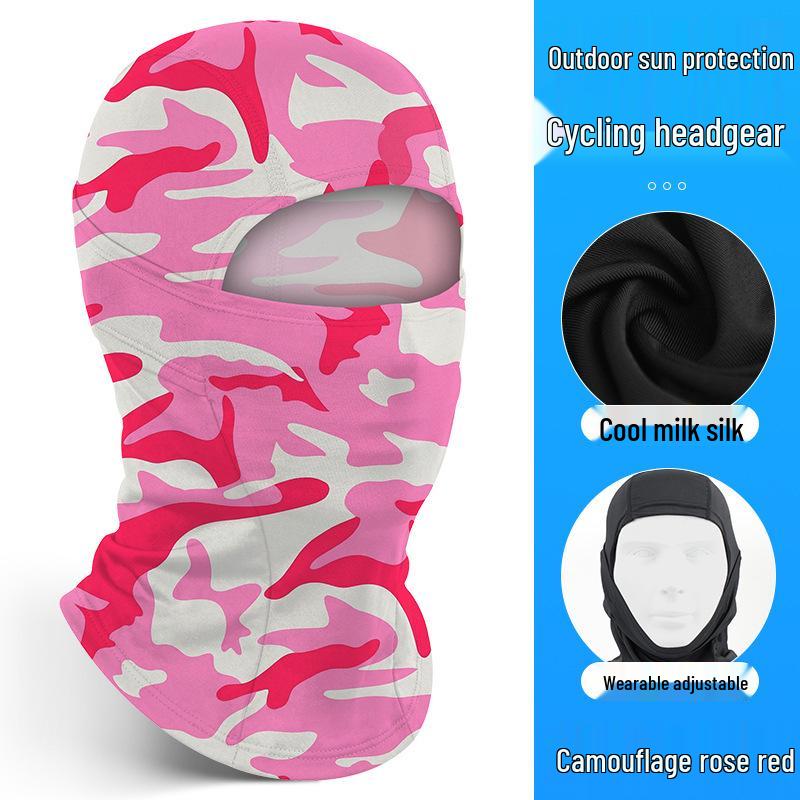 Quick-Dry Multifunctional Summer Cycling Face Mask: Breathable, Sun-Protective, Ice Silk Balaclava & Headband