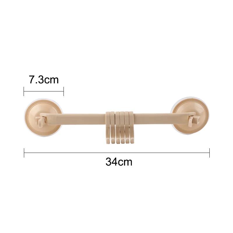 1PC Plastic Suction Cup Kitchen Hanger Organizer Bath Clothes Towel Bathroom Hook Cooking Tool Flexible Storage Rack Shelf