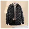 New down jackets in winter women's European fashion flip shirt collar medium and long loose white duck down jacket tide