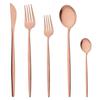 Nádobí z matné nerezové oceli Sada příborů z růžového zlata Nůž Dezert Vidlička Čajová lžička Sada příborů Kuchyňské příbory Nádobí